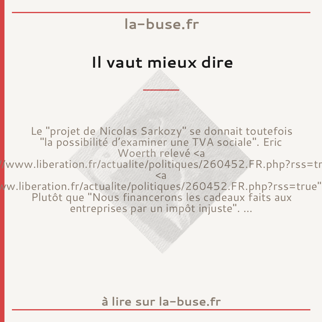 Il vaut mieux dire