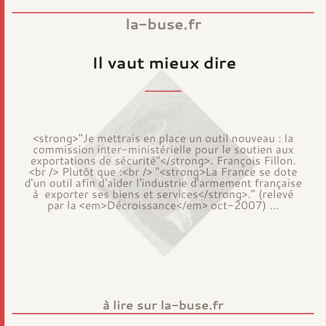 Il vaut mieux dire
