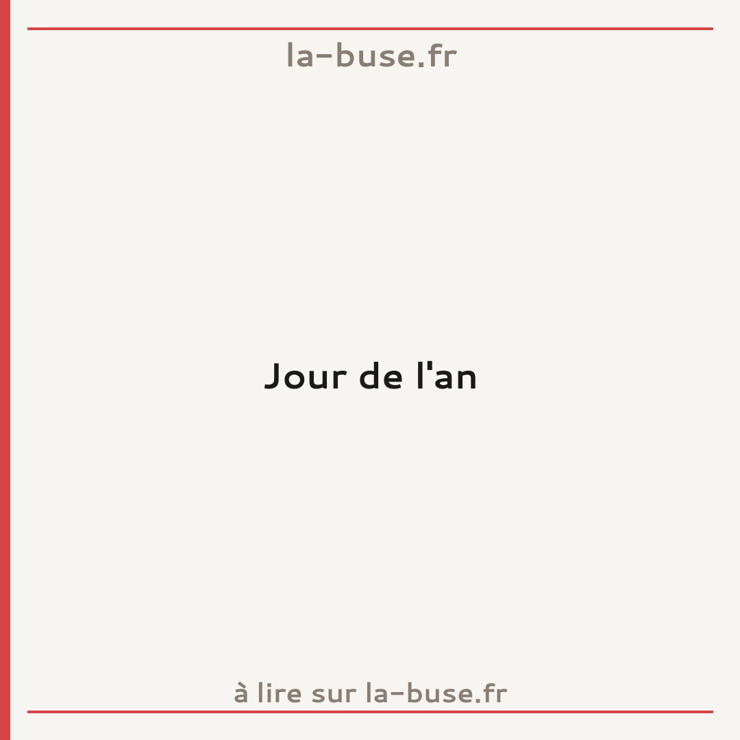 Jour de l'an