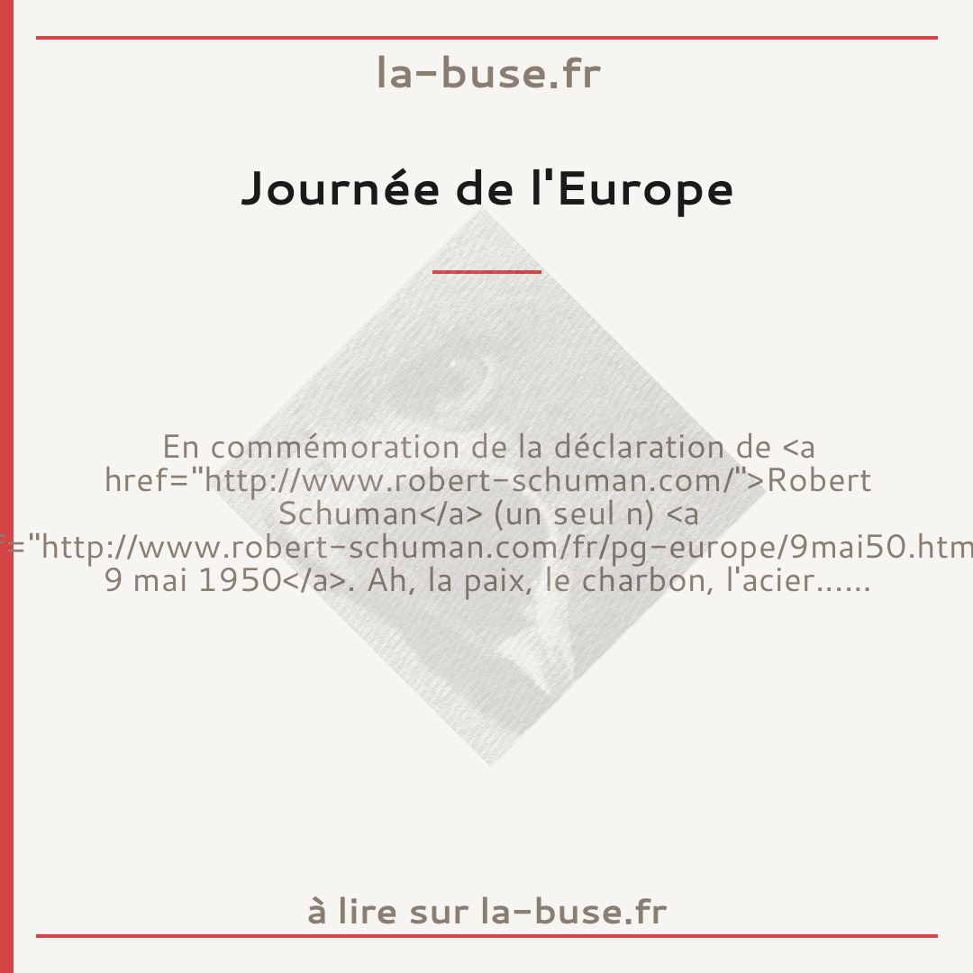 Journée de l'Europe