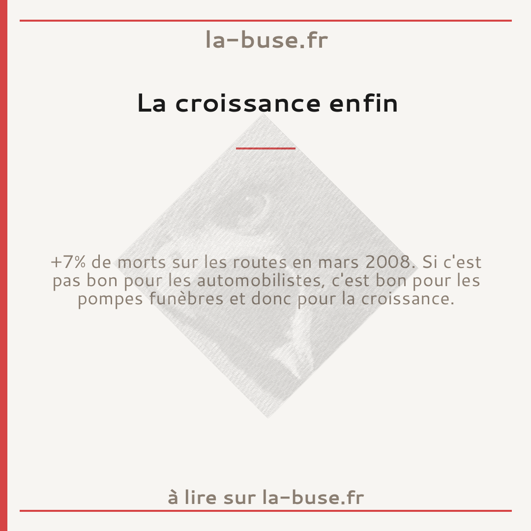 La croissance enfin