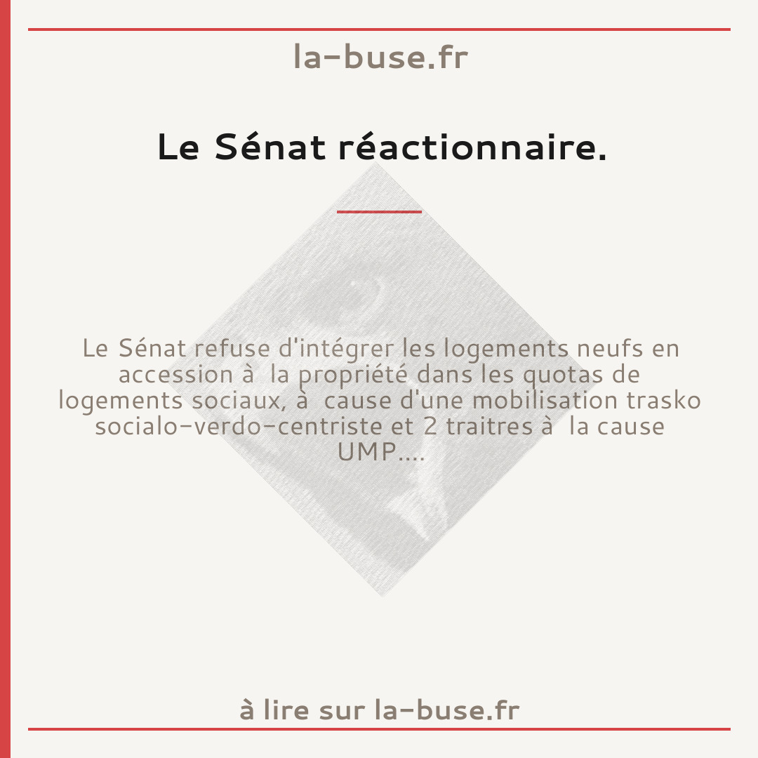 Le Sénat réactionnaire.