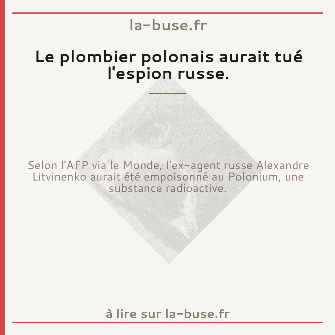 Le plombier polonais aurait tué l'espion russe.