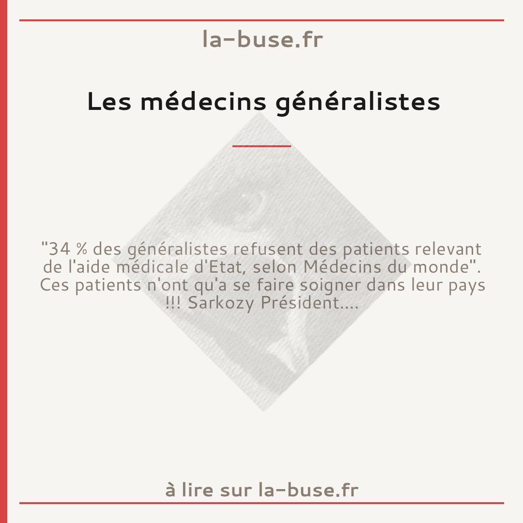 Les médecins généralistes