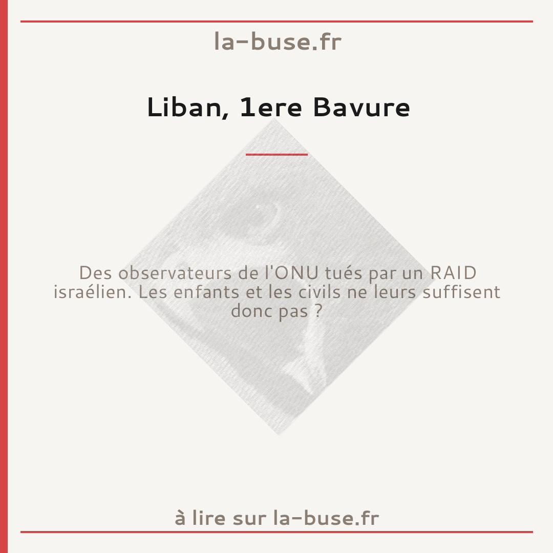 Liban, 1ere Bavure