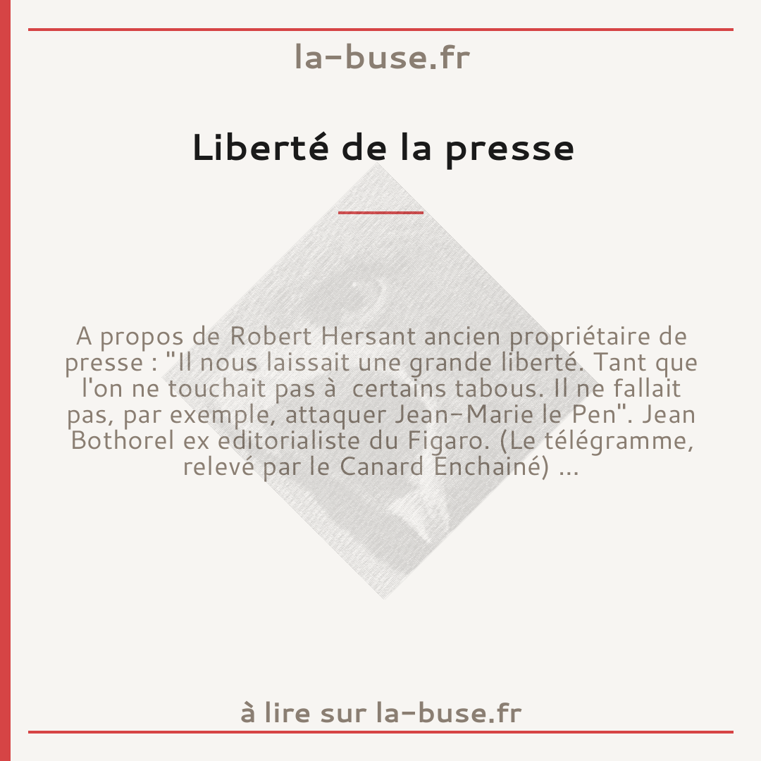 Liberté de la presse