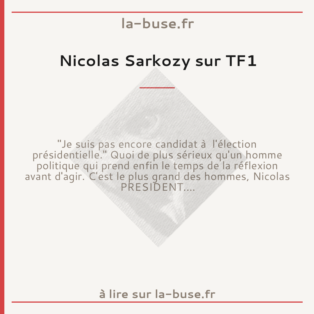Nicolas Sarkozy sur TF1