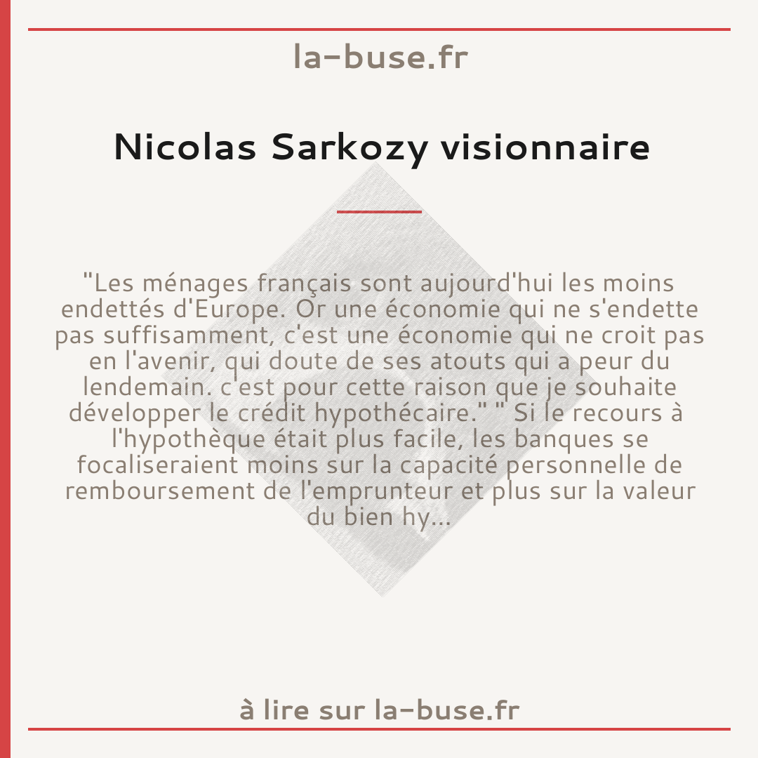 Nicolas Sarkozy visionnaire