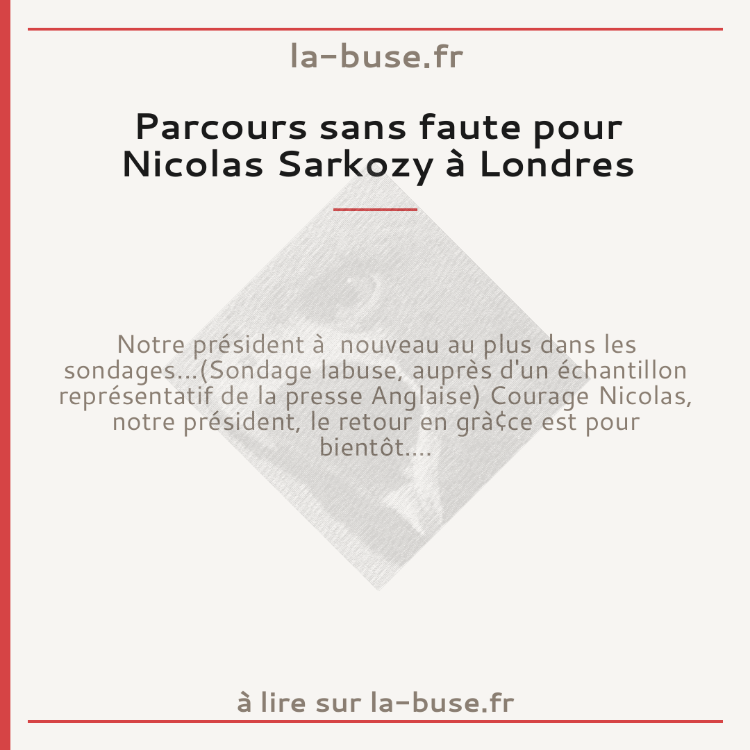Parcours sans faute pour Nicolas Sarkozy à Londres