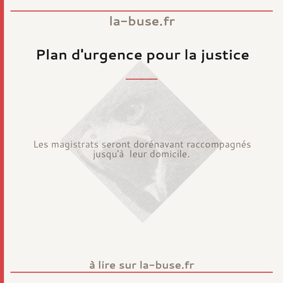Plan d'urgence pour la justice