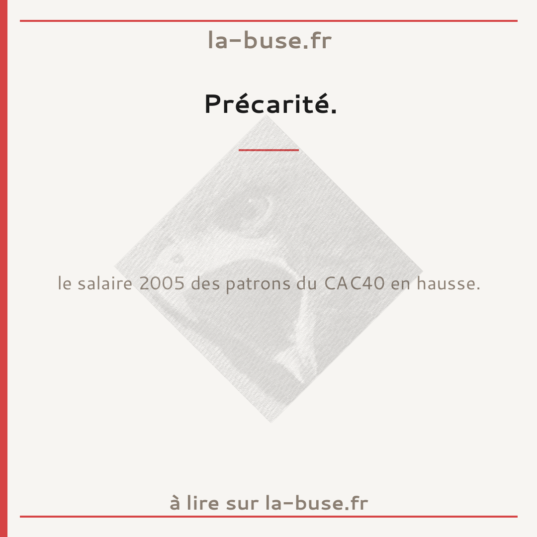 Précarité.