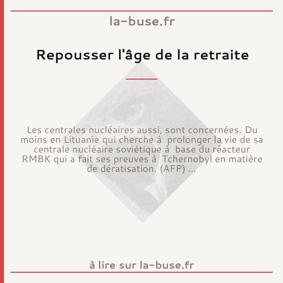 Repousser l'âge de la retraite