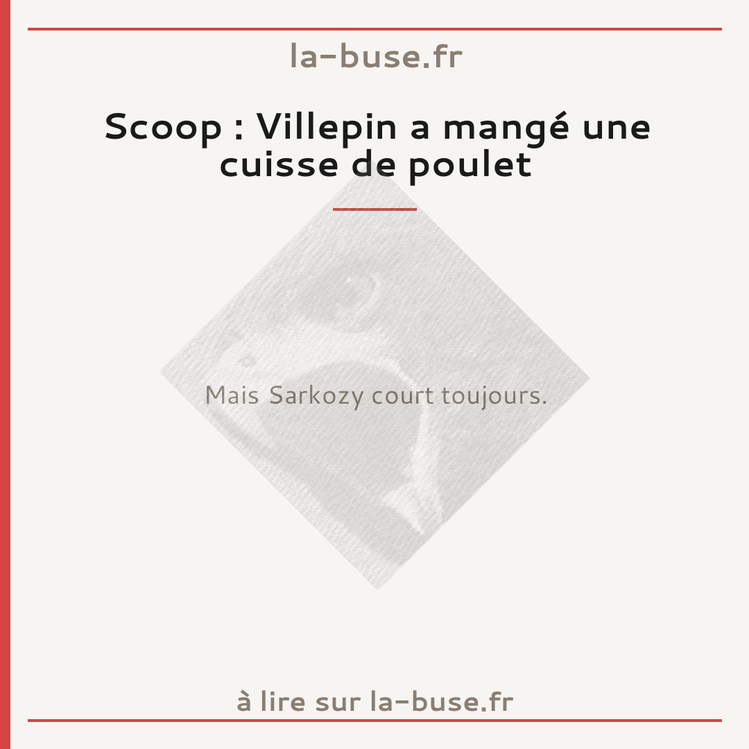 Scoop : Villepin a mangé une cuisse de poulet