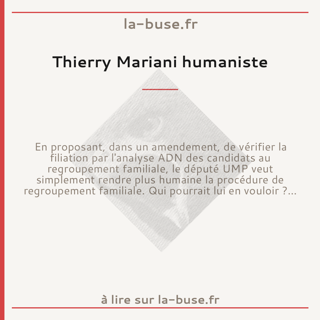 Thierry Mariani humaniste