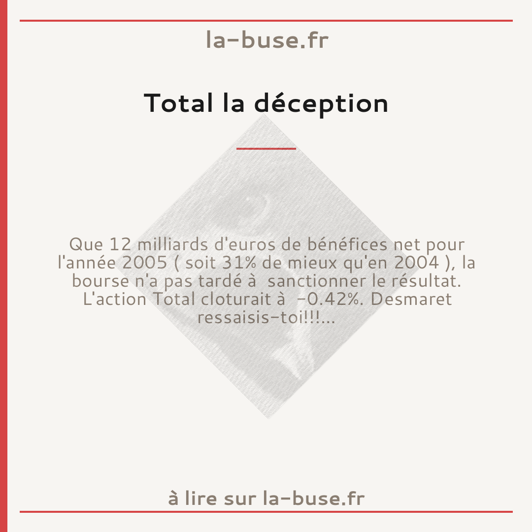 Total la déception