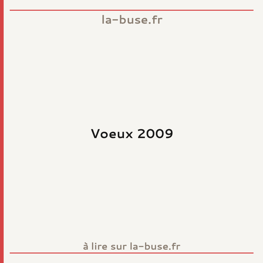 Voeux 2009