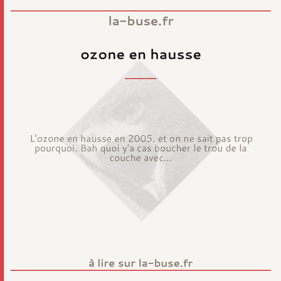 ozone en hausse