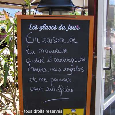 Essayer la glace aux moules